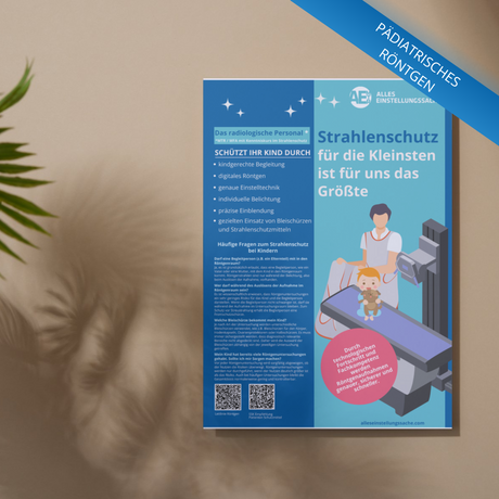 Poster: Strahlenschutz für die Kleinsten ist für uns das Größte  - (hygienekonform) - Alles Einstellungssache