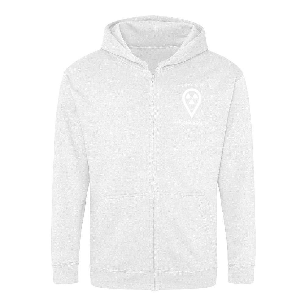 Hoddy Sweatjacke mit Reißverschluss (Unisex) - my place to be Radiology - Alles Einstellungssache