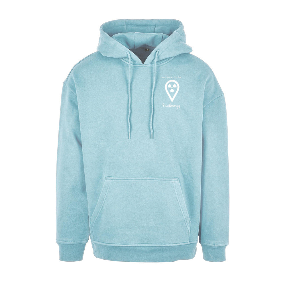 Basic Oversize Hoodie (Herren) - my place to be Radiology  (kleines Logo) - Alles Einstellungssache