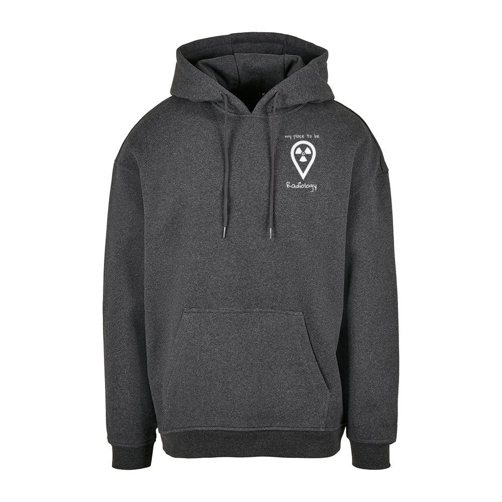 Basic Oversize Hoodie (Herren) - my place to be Radiology  (kleines Logo) - Alles Einstellungssache
