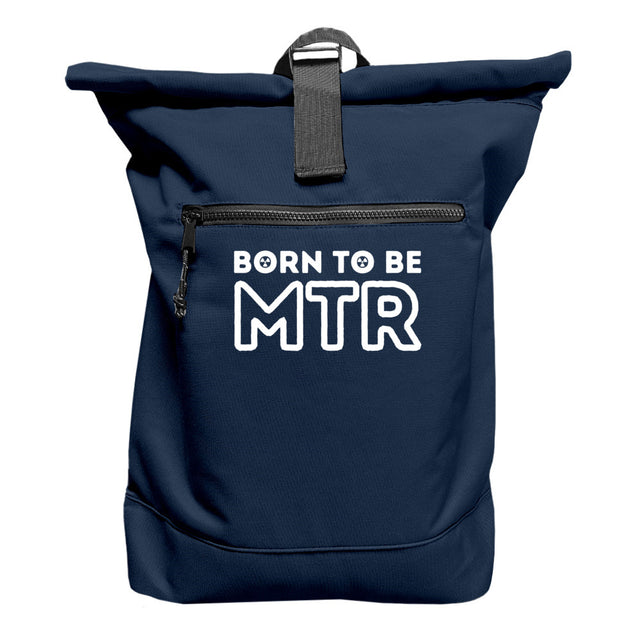 Rucksack mit Laptopfach BORN TO BE MTR klein und weiß (großes Logo) - Alles Einstellungssache