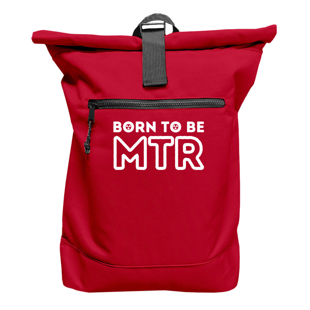 Rucksack mit Laptopfach BORN TO BE MTR klein und weiß (großes Logo) - Alles Einstellungssache