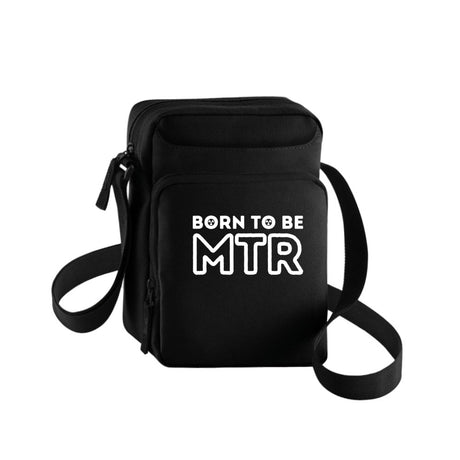 Cross Body Bag, Handtasche, Tablet-/Handytasch BORN TO BE MTR klein weiß großes Logo - Alles Einstellungssache
