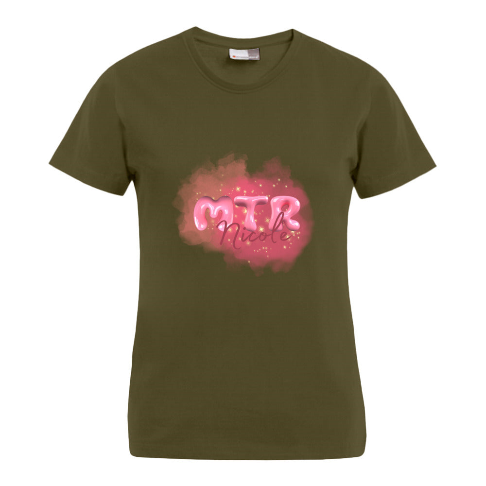 Pink MTR Nicole oder dein Name -LOGO groß- T-Shirt - Alles Einstellungssache