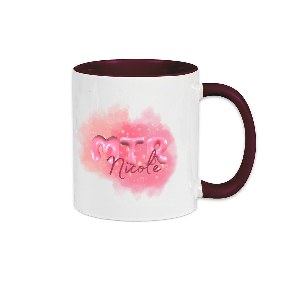 Rosa MTR Nicole oder dein Name - Becher - Alles Einstellungssache