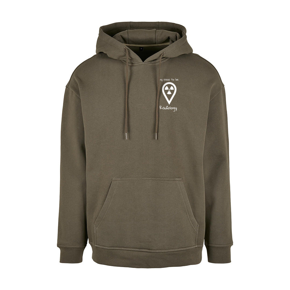 Basic Oversize Hoodie (Herren) - my place to be Radiology  (kleines Logo)