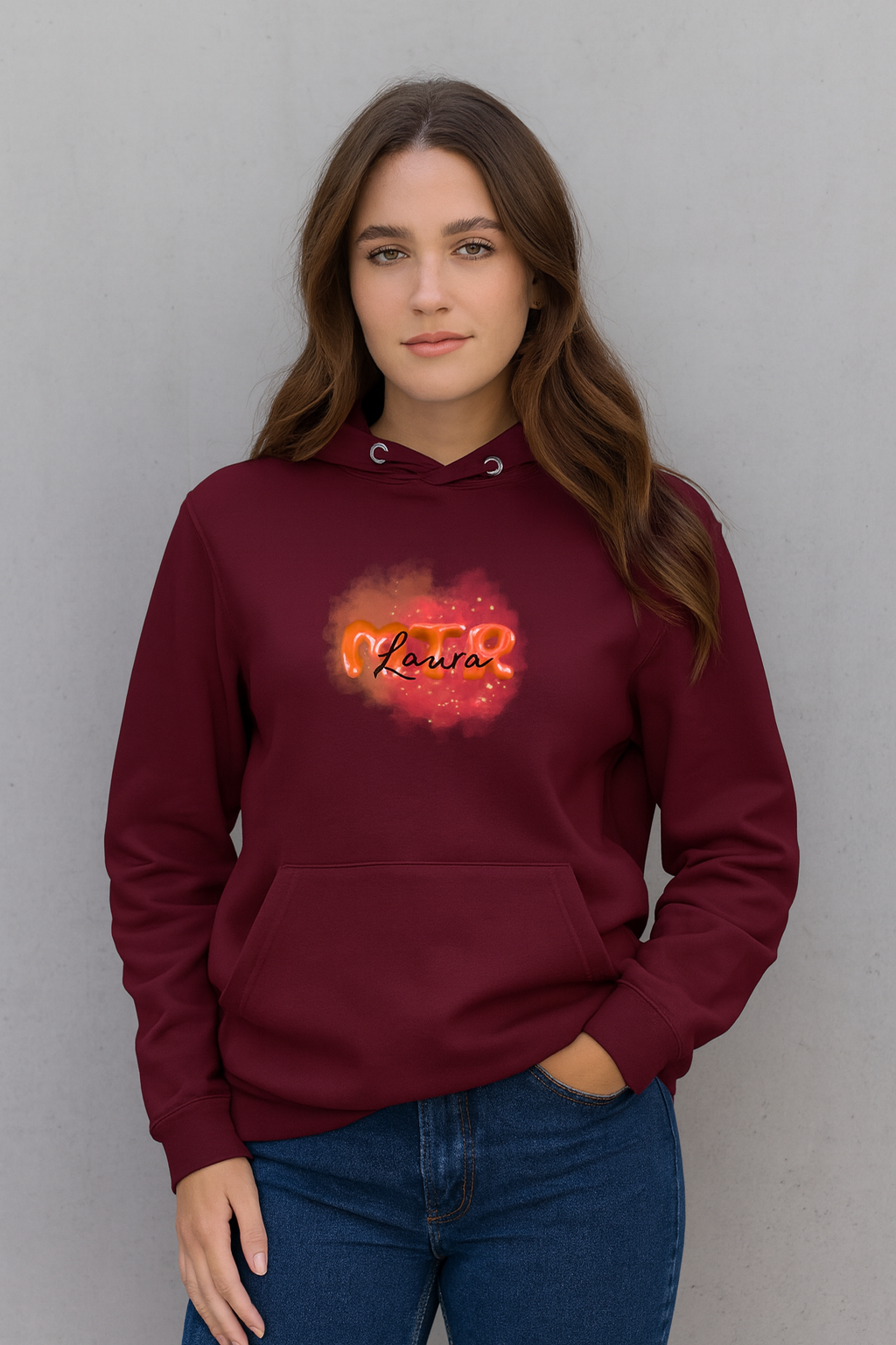 ROT MTR Laura oder dein Name -LOGO groß- Hoody (Unisex) - Alles Einstellungssache