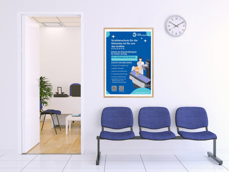 Poster: Strahlenschutz für die Kleinsten ist für uns das Größte - kompakt - laminiert - Alles Einstellungssache