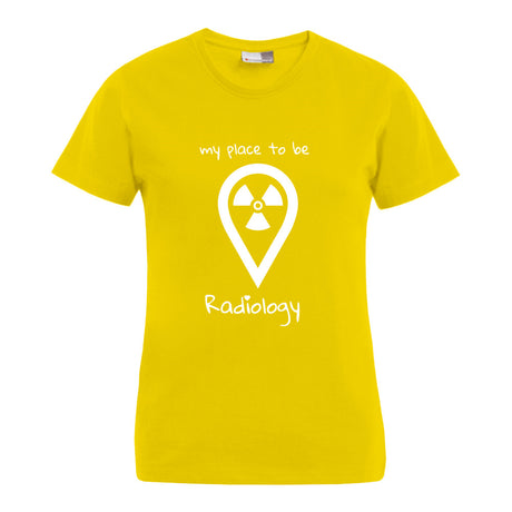 my place to be Radiology (großes Logo) T-Shirt (Damen) - Alles Einstellungssache 