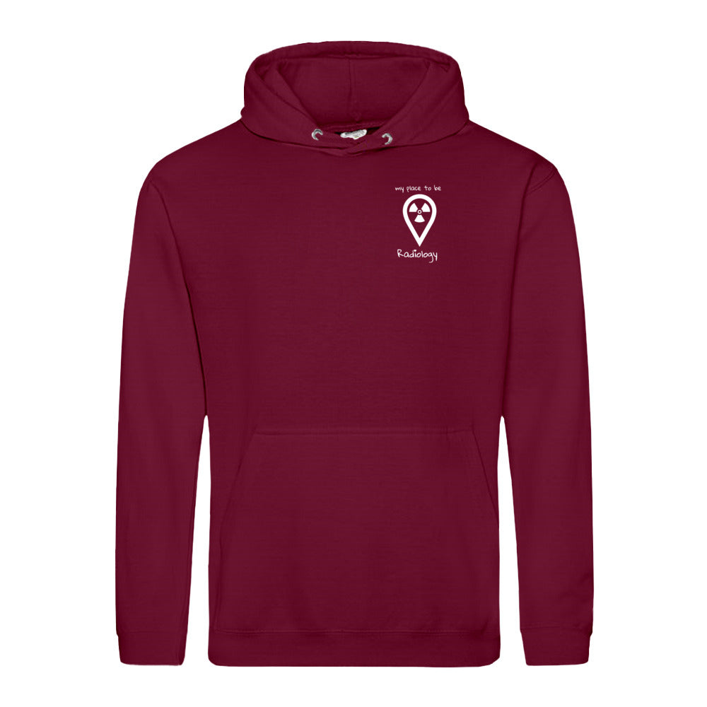 Hoody (Unisex) my place to be Radiology (kleines Logo) - Alles Einstellungssache 