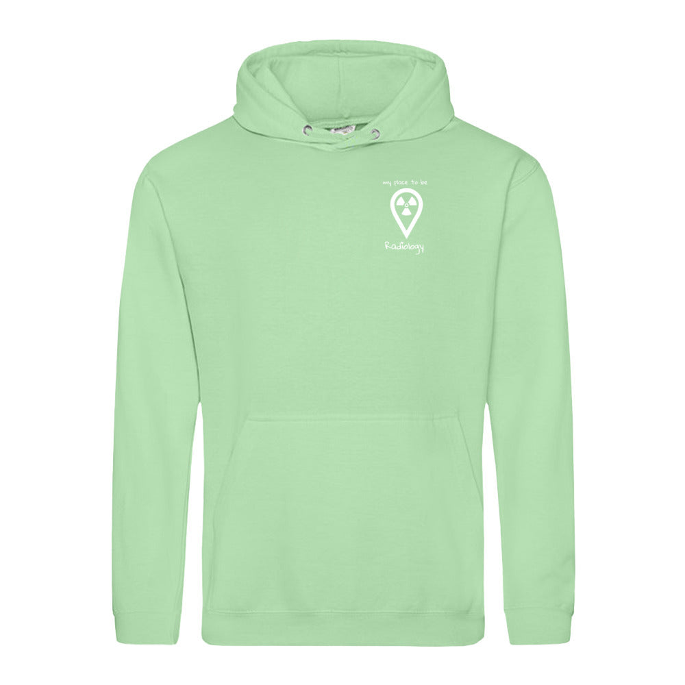 Hoody (Unisex) my place to be Radiology (kleines Logo) - Alles Einstellungssache 
