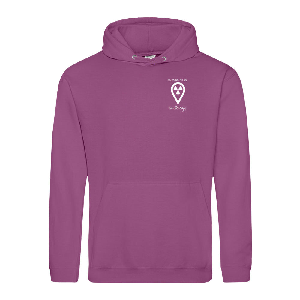 Hoody (Unisex) my place to be Radiology (kleines Logo) - Alles Einstellungssache 
