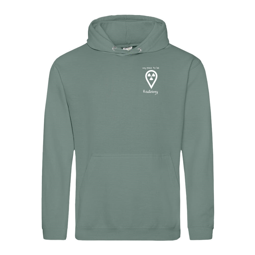 Hoody (Unisex) my place to be Radiology (kleines Logo) - Alles Einstellungssache 