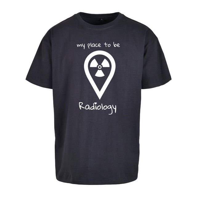 Oversized T-Shirt (Damen) - my place to be Radiology (großes Logo) - Alles Einstellungssache 