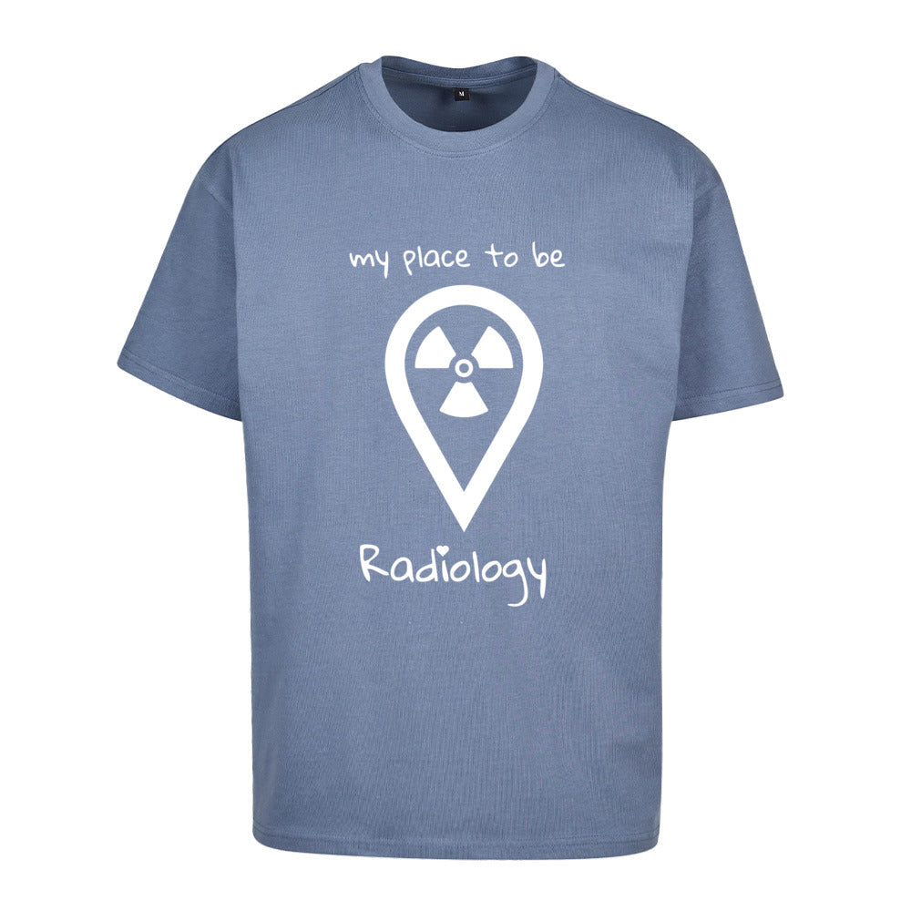 Oversized T-Shirt (Damen) - my place to be Radiology (großes Logo) - Alles Einstellungssache 