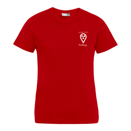 T-Shirt (Damen) - my place to be Radiology (kleines Logo) - Alles Einstellungssache 