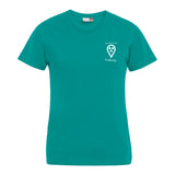T-Shirt (Damen) - my place to be Radiology (kleines Logo) - Alles Einstellungssache 