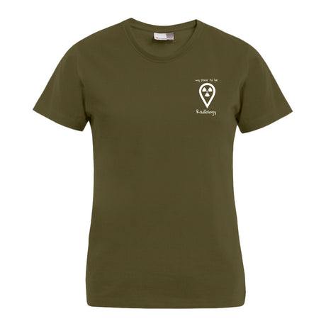 T-Shirt (Damen) - my place to be Radiology (kleines Logo) - Alles Einstellungssache 