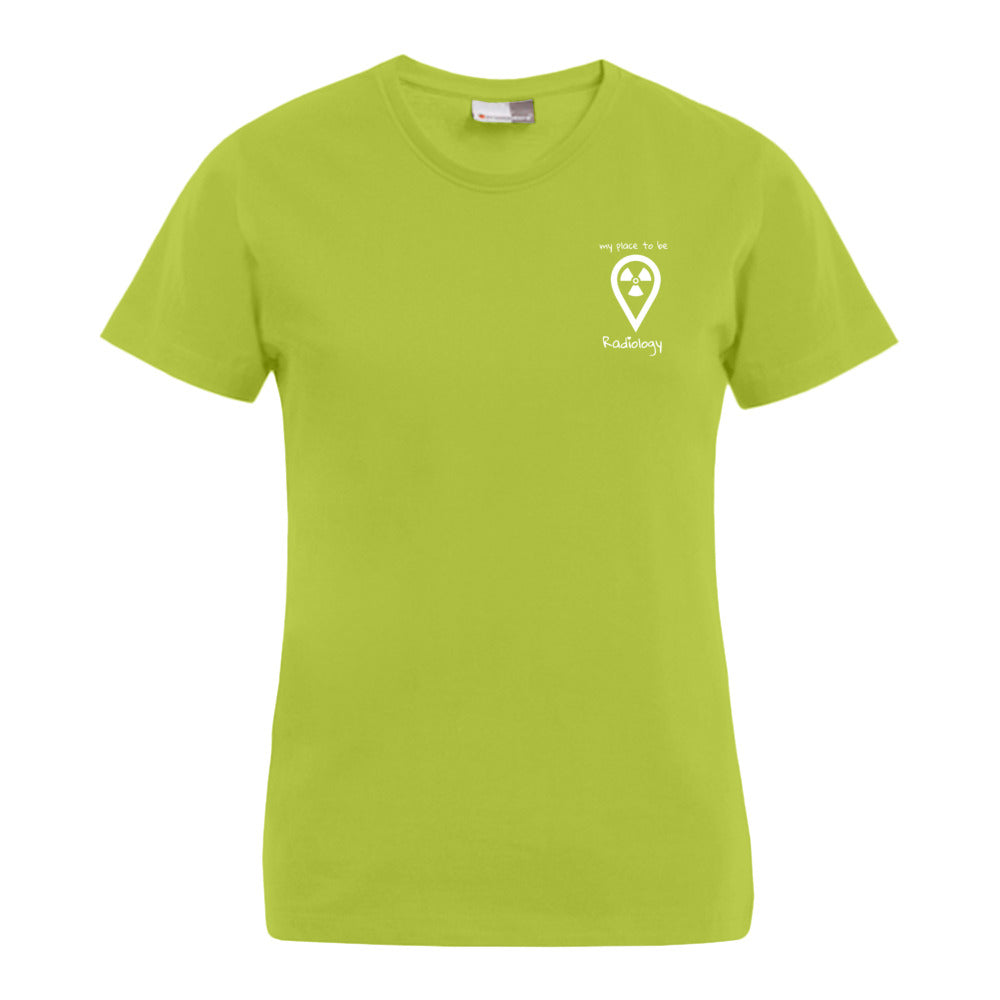 T-Shirt (Damen) - my place to be Radiology (kleines Logo) - Alles Einstellungssache 
