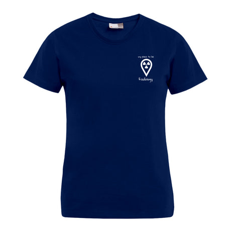 T-Shirt (Damen) - my place to be Radiology (kleines Logo) - Alles Einstellungssache 