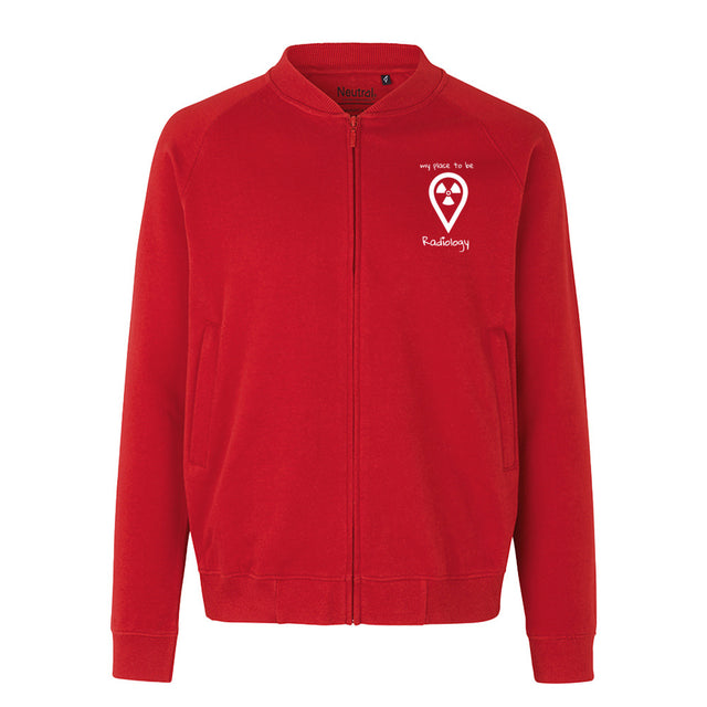 Sweatjacke mit Reißverschluss (Unisex) - my place to be Radiology (kleines Logo) - Alles Einstellungssache 