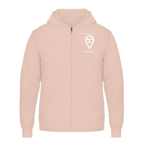 Hoody mit Reißverschluss (Unisex)  - my place to be Radiology (kleines Logo)