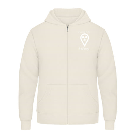 Hoody mit Reißverschluss (Unisex)  - my place to be Radiology (kleines Logo)