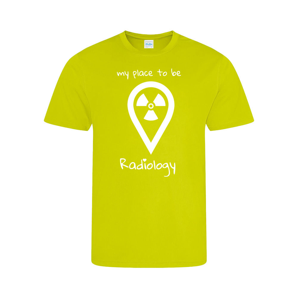Funktionsshirt Cool T-Shirt Sport (Herren) - my place to be Radiology (großes Logo)