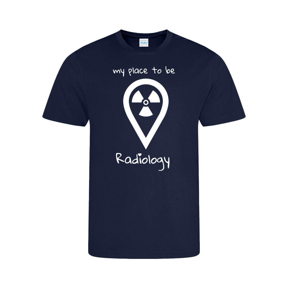 Funktionsshirt Cool T-Shirt Sport (Herren) - my place to be Radiology (großes Logo)