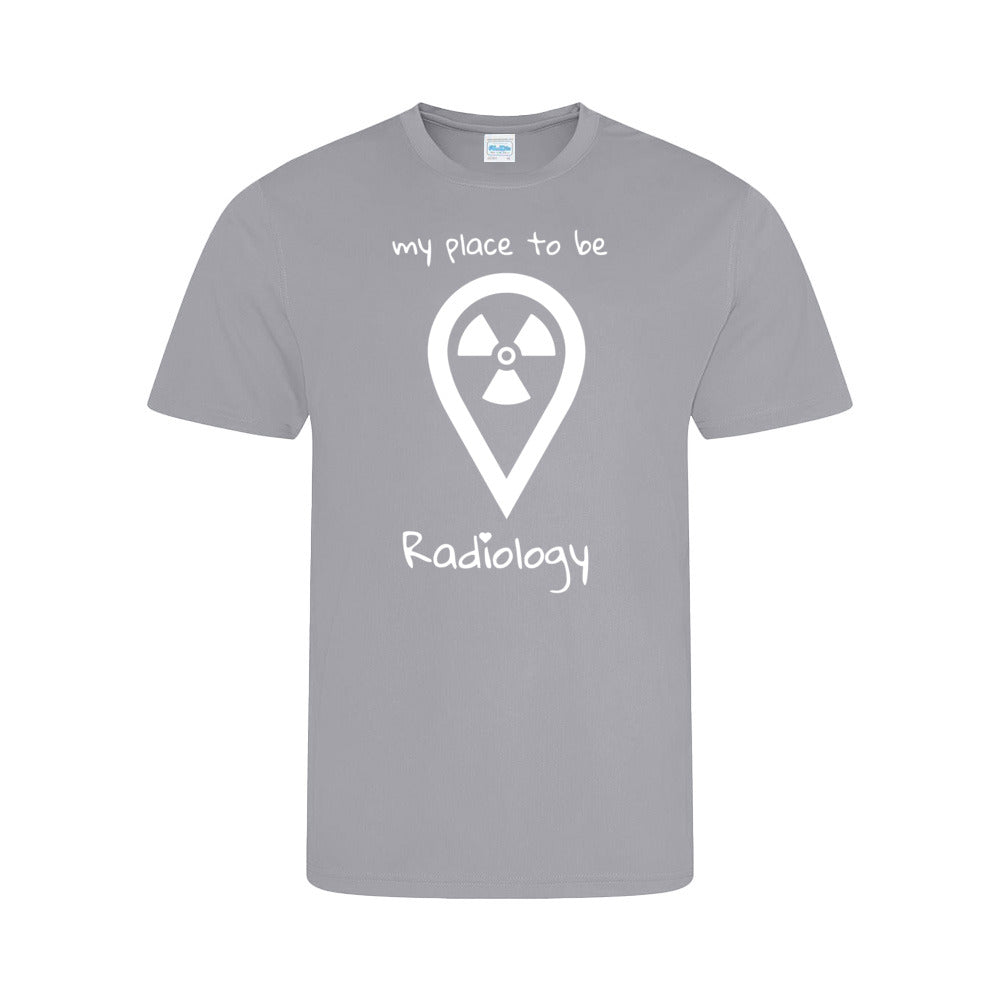 Funktionsshirt Cool T-Shirt Sport (Herren) - my place to be Radiology (großes Logo)