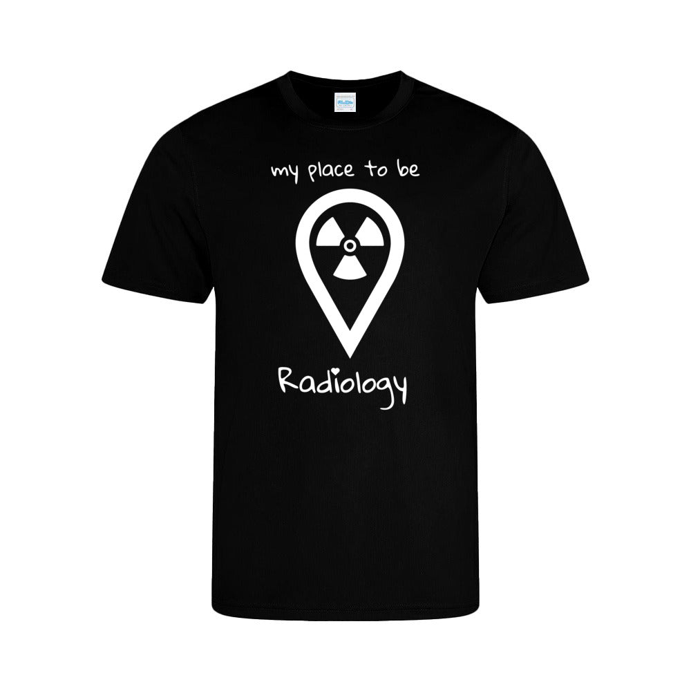 Funktionsshirt Cool T-Shirt Sport (Herren) - my place to be Radiology (großes Logo)