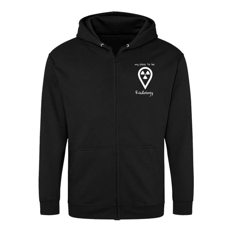 Hoddy Sweatjacke mit Reißverschluss (Unisex) - my place to be Radiology