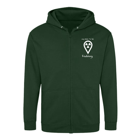Hoddy Sweatjacke mit Reißverschluss (Unisex) - my place to be Radiology