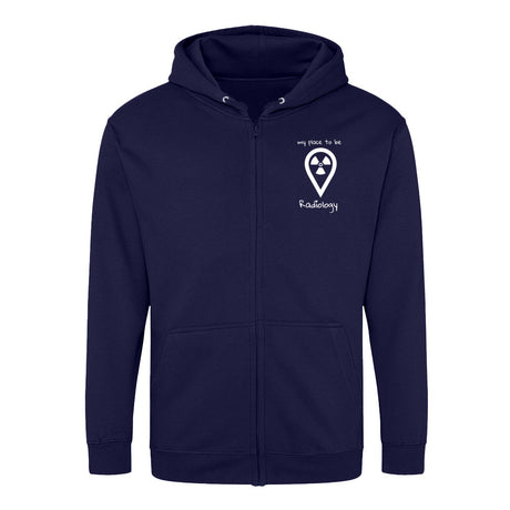 Hoddy Sweatjacke mit Reißverschluss (Unisex) - my place to be Radiology