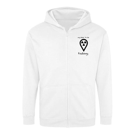 Hoddy Sweatjacke mit Reißverschluss (Unisex) - my place to be Radiology