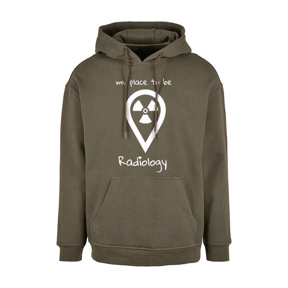 Basic Oversize Hoodie (Herren) - my place to be Radiology - Alles Einstellungssache 