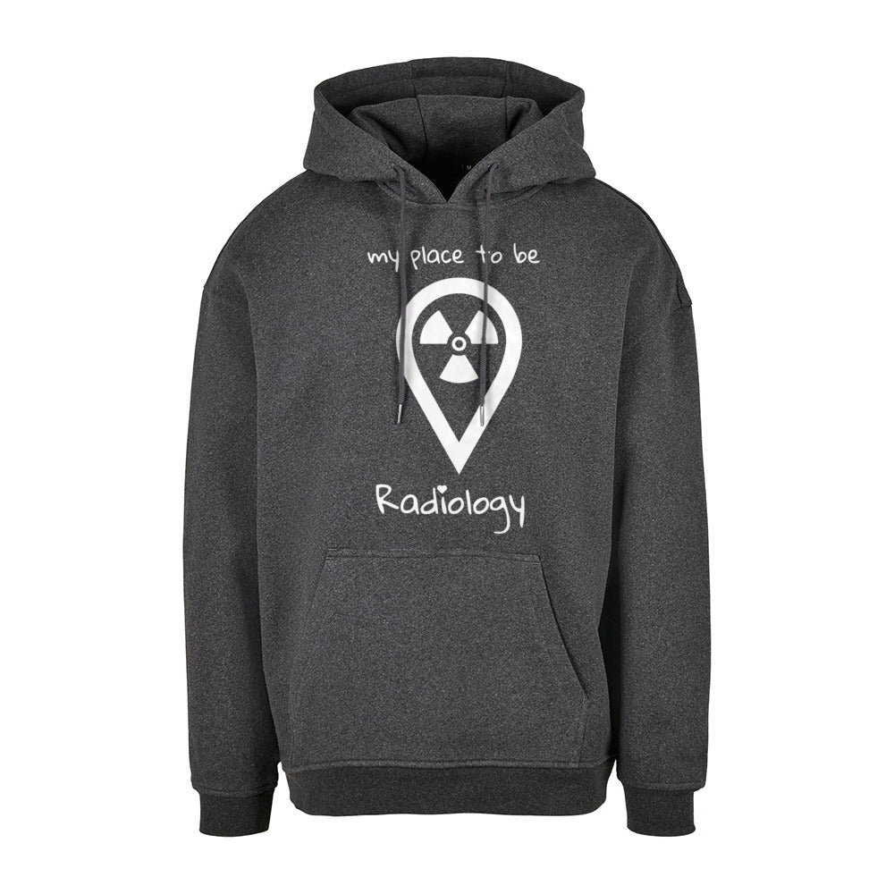 Basic Oversize Hoodie (Herren) - my place to be Radiology - Alles Einstellungssache 