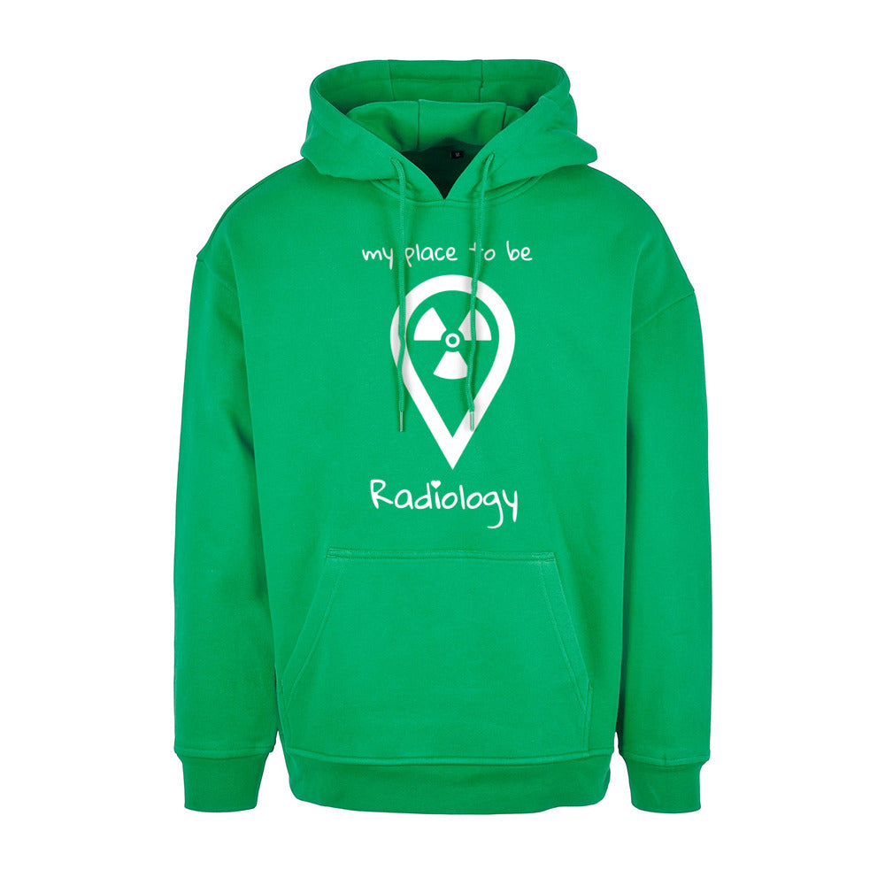 Basic Oversize Hoodie (Herren) - my place to be Radiology - Alles Einstellungssache 