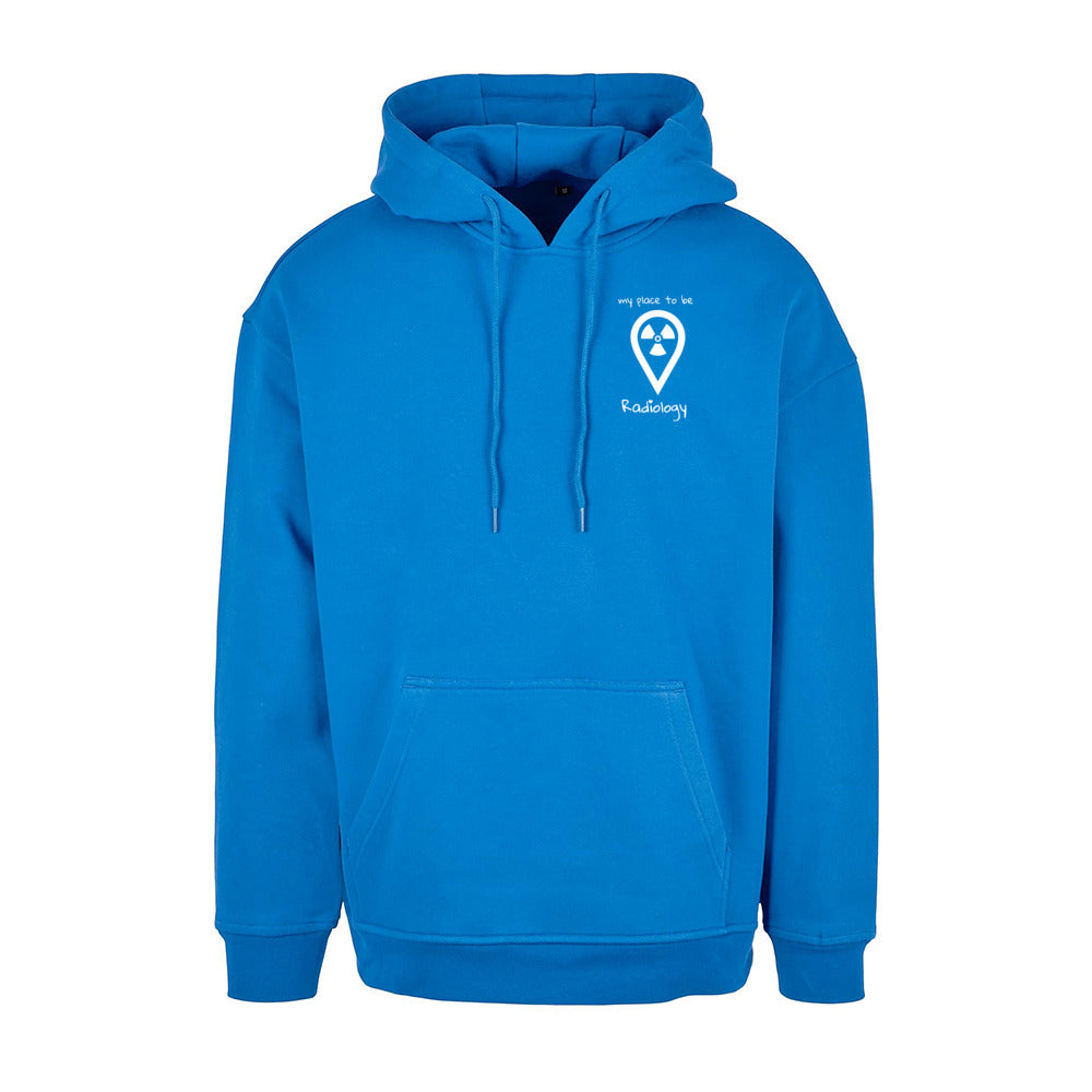 Basic Oversize Hoodie (Herren) - my place to be Radiology  (kleines Logo) - Alles Einstellungssache 