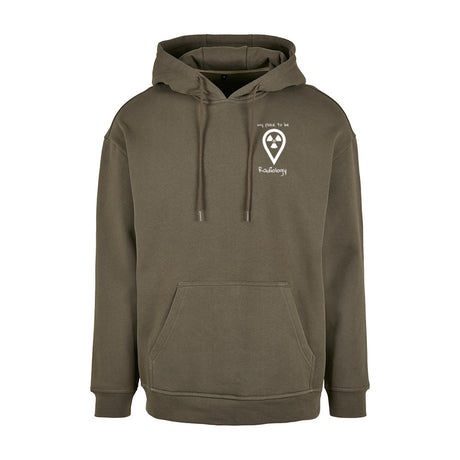Basic Oversize Hoodie (Herren) - my place to be Radiology  (kleines Logo)