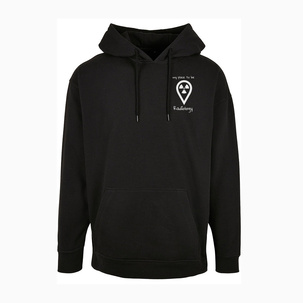Basic Oversize Hoodie (Herren) - my place to be Radiology  (kleines Logo) - Alles Einstellungssache 