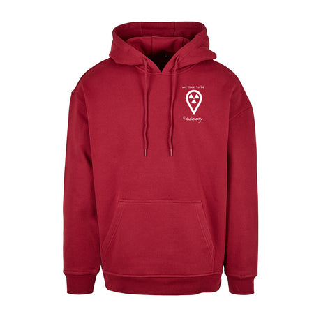 Basic Oversize Hoodie (Herren) - my place to be Radiology  (kleines Logo)