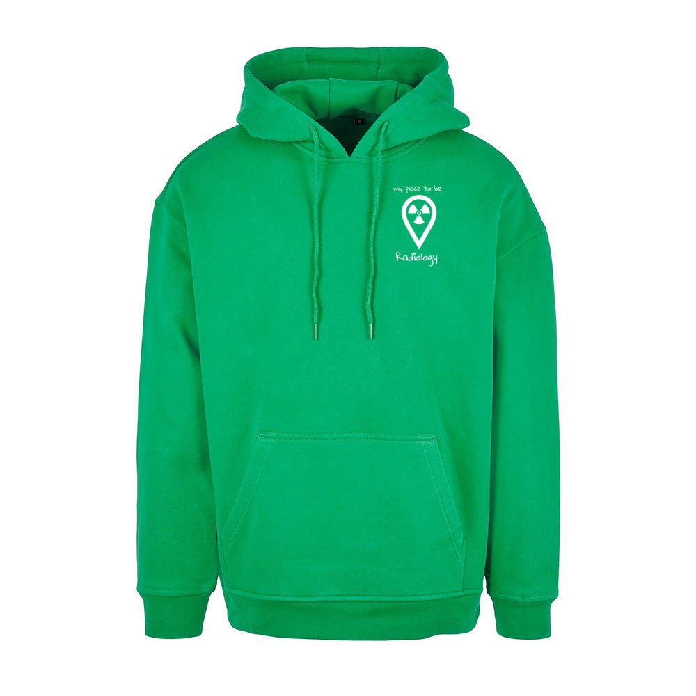 Basic Oversize Hoodie (Herren) - my place to be Radiology  (kleines Logo) - Alles Einstellungssache 