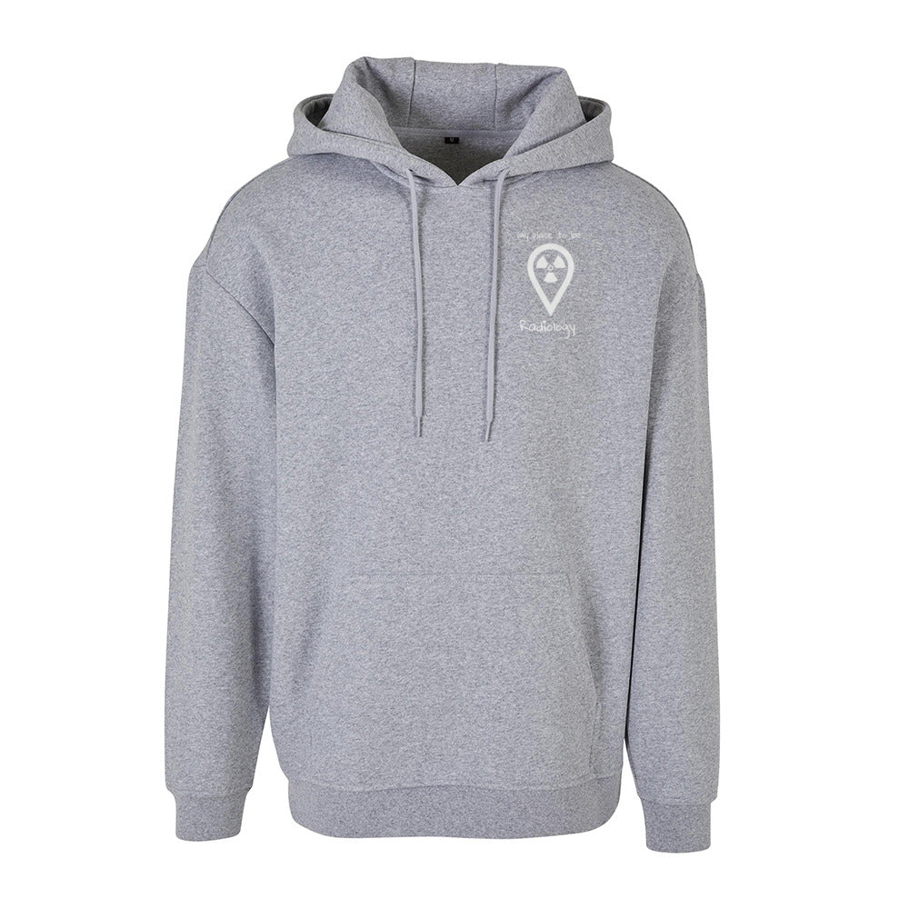 Basic Oversize Hoodie (Herren) - my place to be Radiology  (kleines Logo) - Alles Einstellungssache 