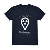 V-Auschnitt T-Shirt (Herren) - my place to be Radiology (großes Logo)