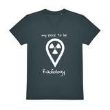 V-Auschnitt T-Shirt (Herren) - my place to be Radiology (großes Logo)