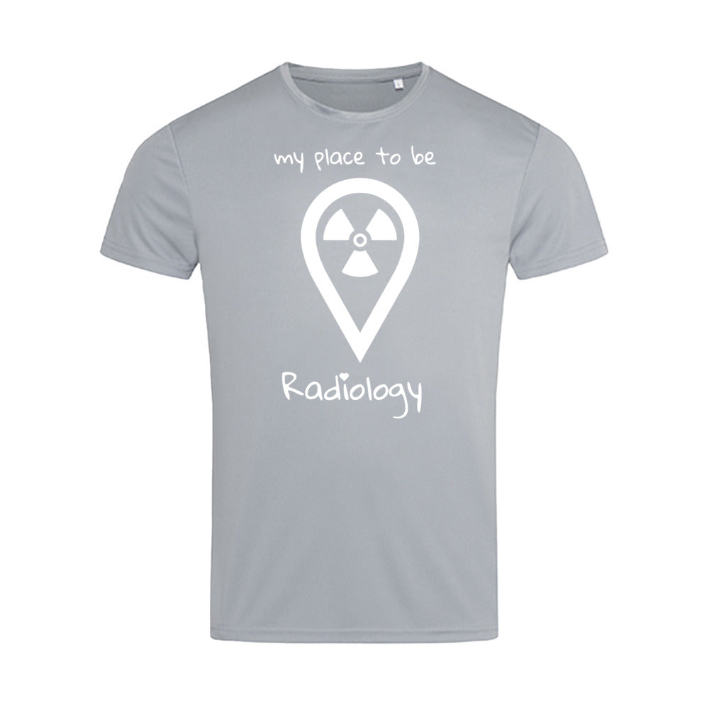 Sport T-Shirt (Herren) - my place to be Radiology (großes Logo)