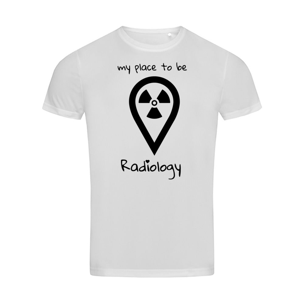 Sport T-Shirt (Herren) - my place to be Radiology (großes Logo)