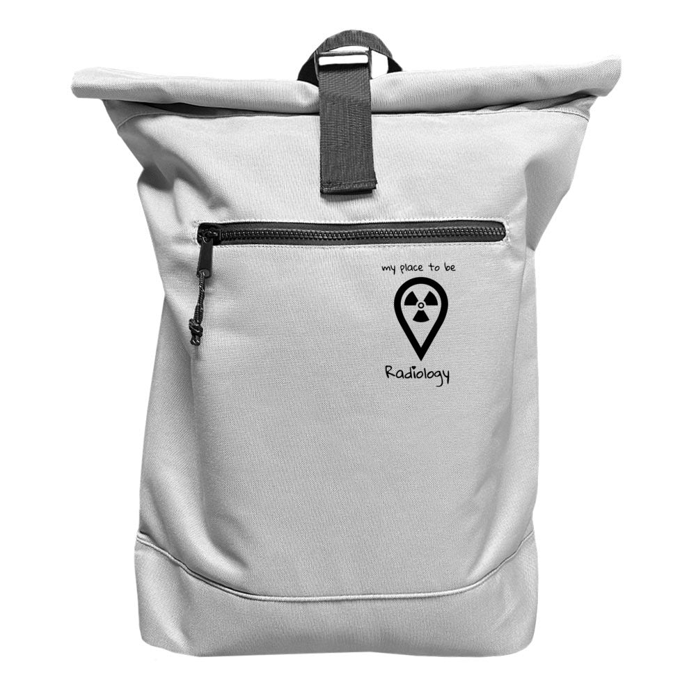 Rucksack mit Laptopfach - my place to be Radiology (kleines Logo) - Alles Einstellungssache 