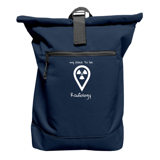 Rucksack mit Laptopfach - my place to be Radiology (großes Logo) - Alles Einstellungssache 